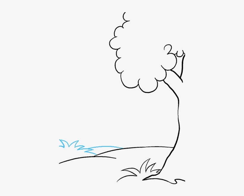 How To Draw Cartoon Forest - Drawing, transparent png #4172587