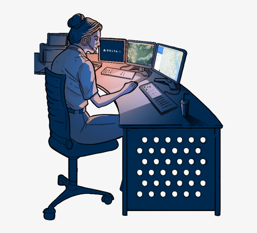 Rep Desk - Dispatcher Clipart.