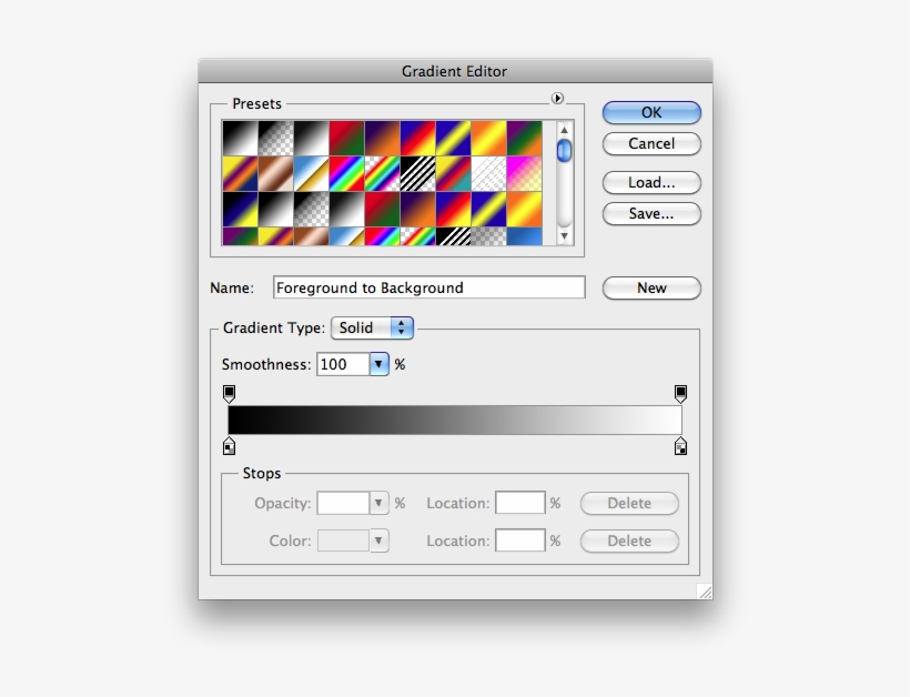Foreground To Background Gradient Editor Dialog - Photoshop Using Color Gradient, transparent png #4174068