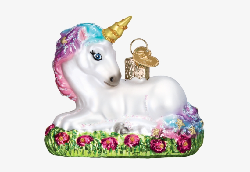 Baby Unicorn Christmas Ornament - Old World Christmas Pacific Blue Tang Tropical Fish, transparent png #4174237