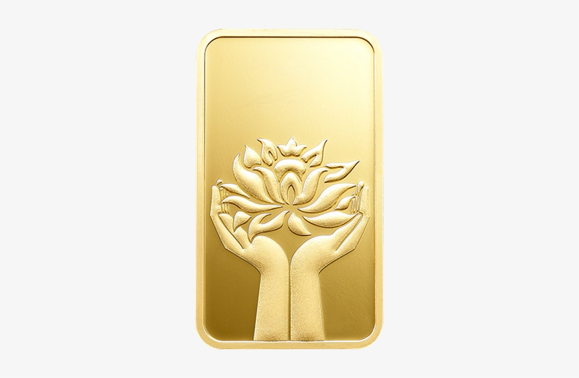 100 Gm Gold Ingot Lotus - Silver, transparent png #4174378
