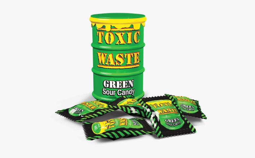 Each Collectible Container Is Shaped Like An Over Flowing - Toxic Waste Candy Flavours, transparent png #4174410