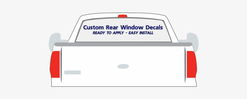 Custom Rear Window Decals - Window Decals For Trucks, transparent png #4174523
