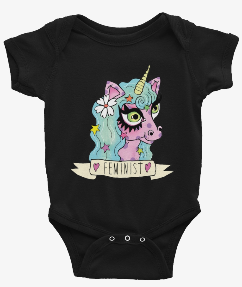 Feminist Unicorn Baby Onsie - Tractor (pink) Short-sleeve Onesie | Farm Life Onesie, transparent png #4174619
