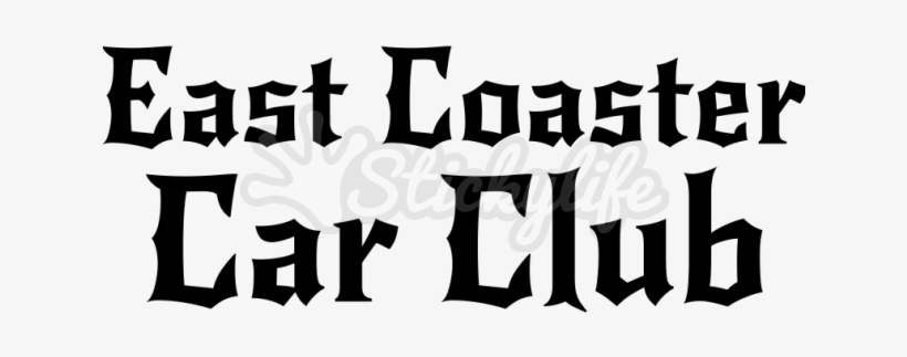 East Coaster Car Club Decal - Wizard Express Pod Text Banner (std), transparent png #4174709