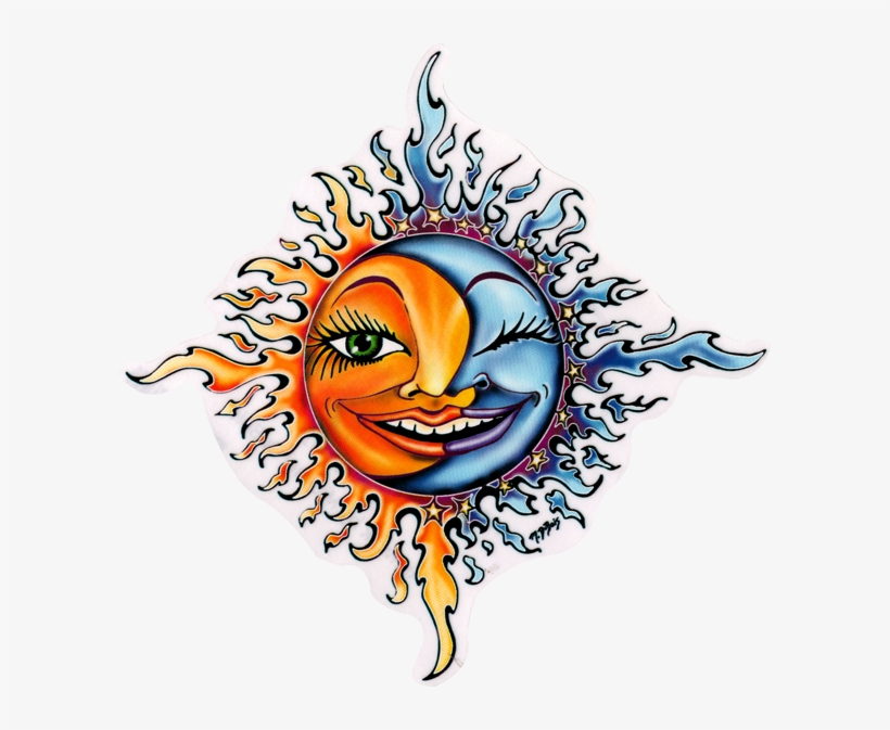 Moon Sun - Window Sticker - Moon Sun, transparent png #4175031