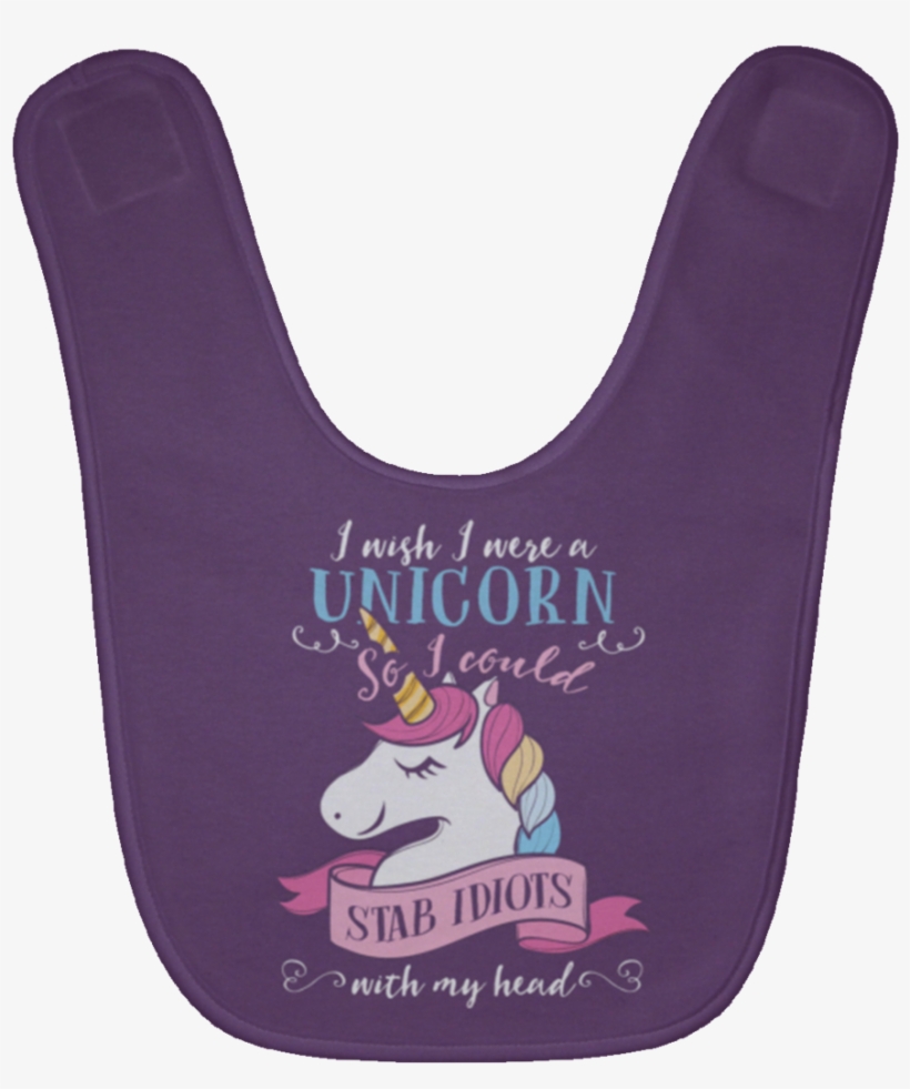 I Wish I Were A Unicorn Baby Bibs - Bib, transparent png #4175054