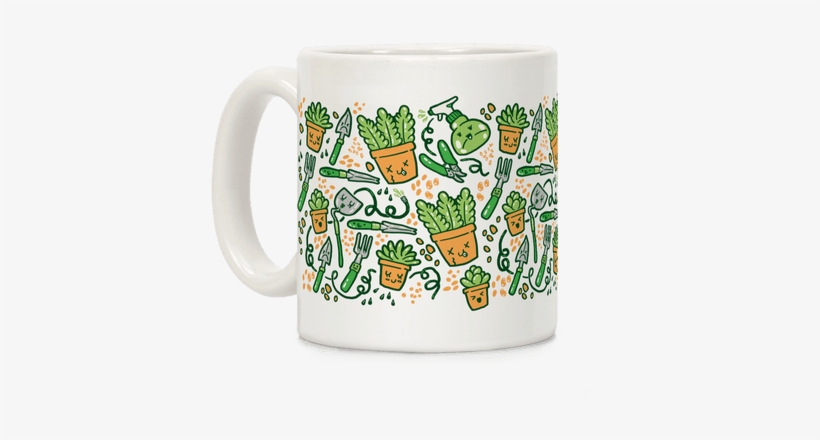 Kawaii Plants And Gardening Tools Coffee Mug - Garden Tool, transparent png #4175235