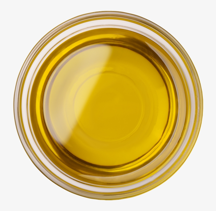 Glass With Oil - Oil Bowl Top View, transparent png #4175496