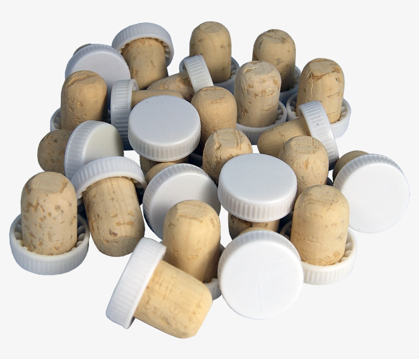 Plastic Top Flanged Corks / Wine Stoppers - Plastic Top Flanged Wine Stoppers - White Show Corks-, transparent png #4175549