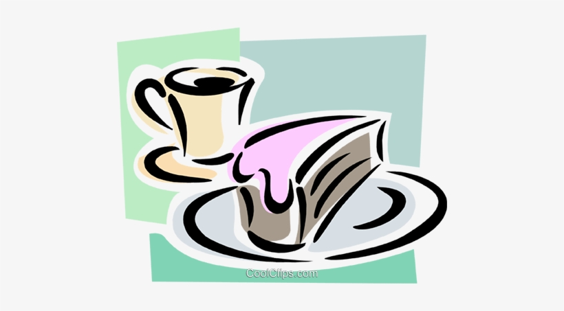 Mit Kaffee Vektor Bild Food Coolclips Com - Kaffee Und Kuchen Clipart, transparent png #4175553