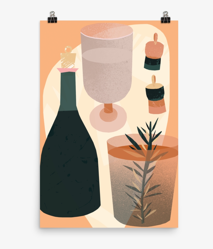 Bottle And Corks Print - Bottle, transparent png #4176102