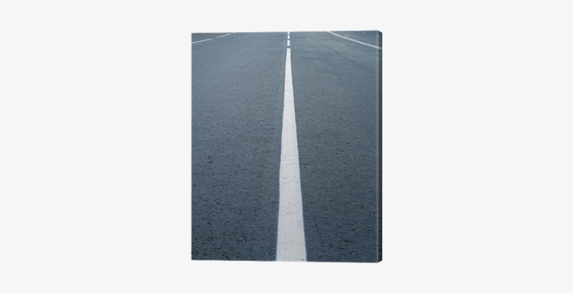 Asphalt Road Line, Dividing Lines On The Highway Canvas - Lane, transparent png #4176252