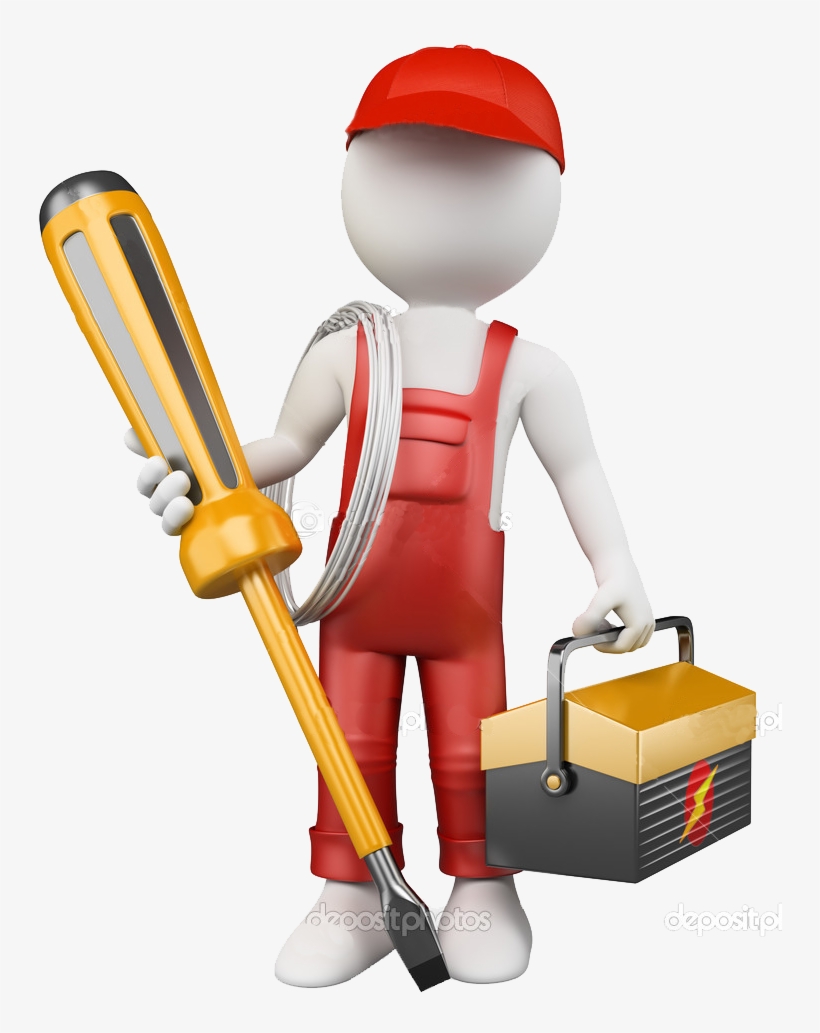 Electricidad - Instalaciones Electricas - 3d Man Electrician, transparent png #4176282