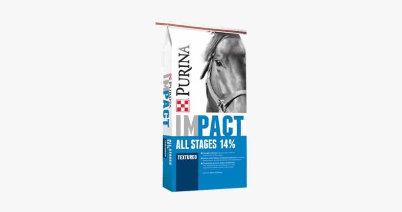 Impact All Stages 14% Textured Horse Feed - Purina Impact 10 10, transparent png #4176329