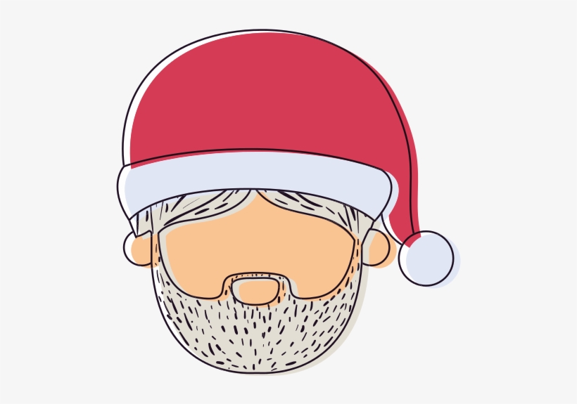 Clip Black And White Santa Claus Man Icons - Santa Close Kawaii, transparent png #4176782