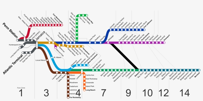 Long Island Rail Road Timings And Schedule - Jamaica Station New York Map, transparent png #4177088