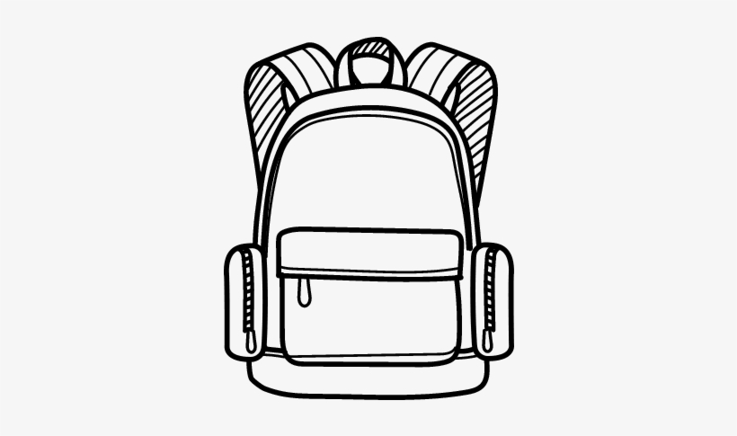 Backpack Drawing Coloring Book School Desenho De Uma Mochila Free Transparent Png Download Pngkey