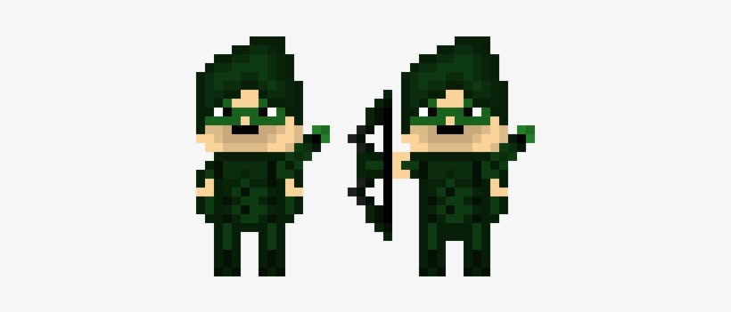 Green Arrow - Green Arrow Pixel Art Transparent, transparent png #4177435