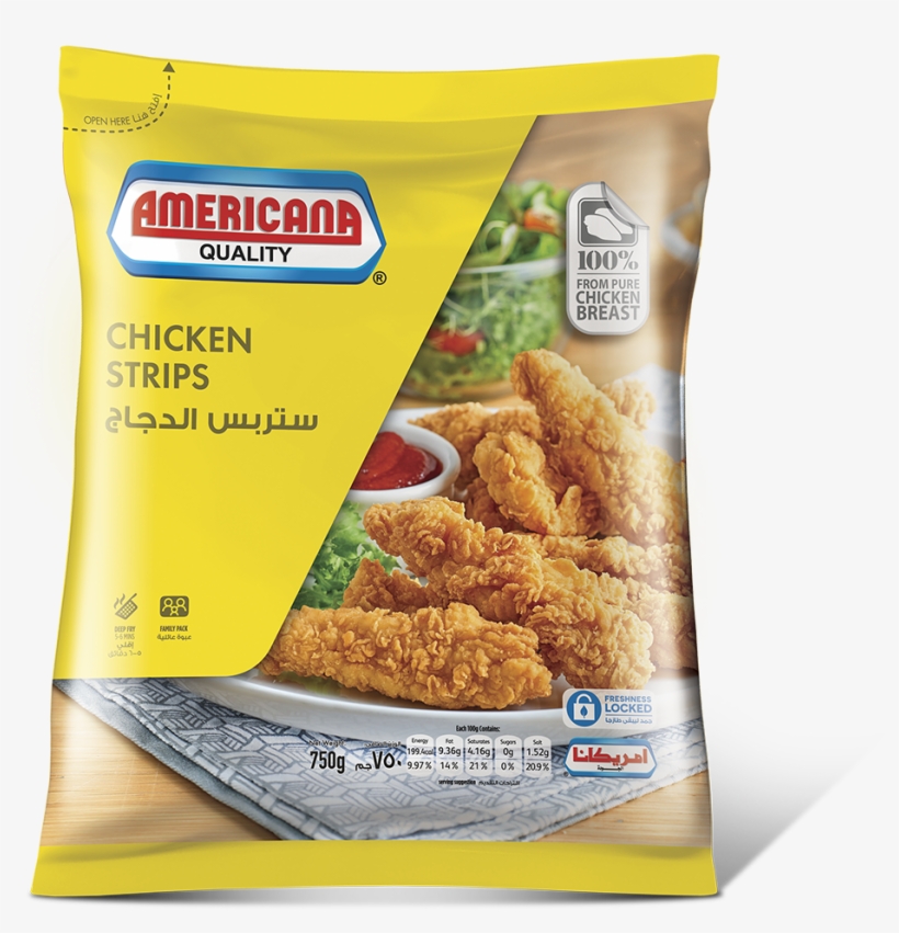 Chicken Strips -750g - Americana Chicken Strips, transparent png #4177500