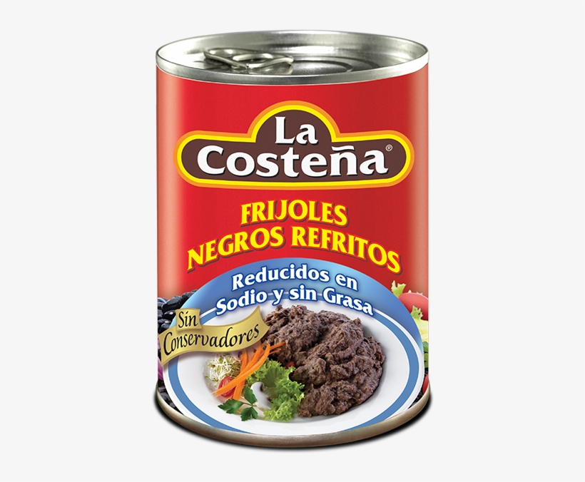 Frijoles Negros Refritos Reducidos En Sodio Y Sin Grasa - La Costena Refried Beans, With Cheese And Chipotle, transparent png #4177553