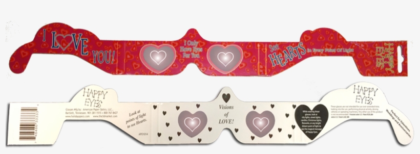 Heart 3d Glasses - 3d Heart Glasses, transparent png #4177554