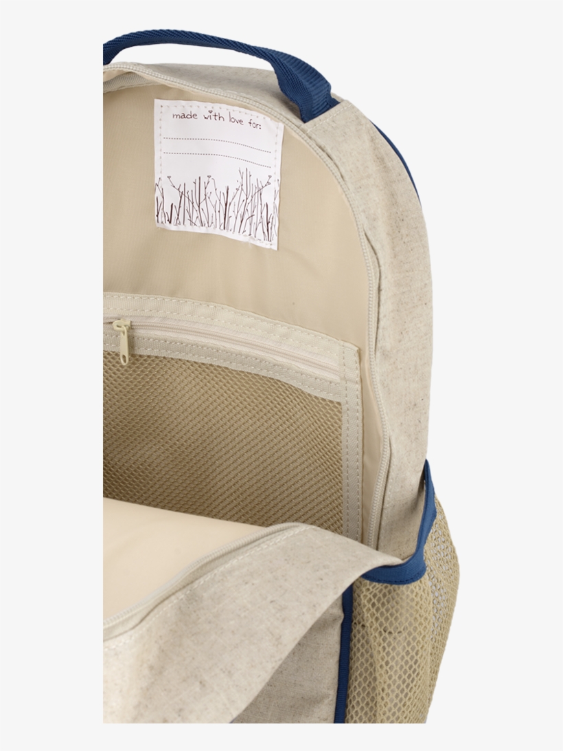 Soyoung Blue Dino Grade School Backpack - Soyoung Raw Linen Blue Dino Grade School Backpack, transparent png #4178129