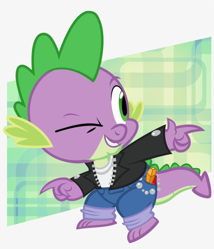 The Coolest Dragon In Town - My Little Pony Cool Spike, transparent png #4178223