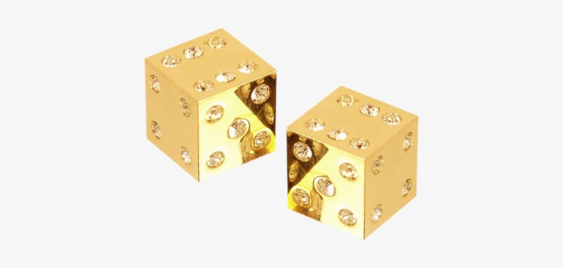 Free Casino Dice Png - Gold Dice With Diamonds, transparent png #4178509