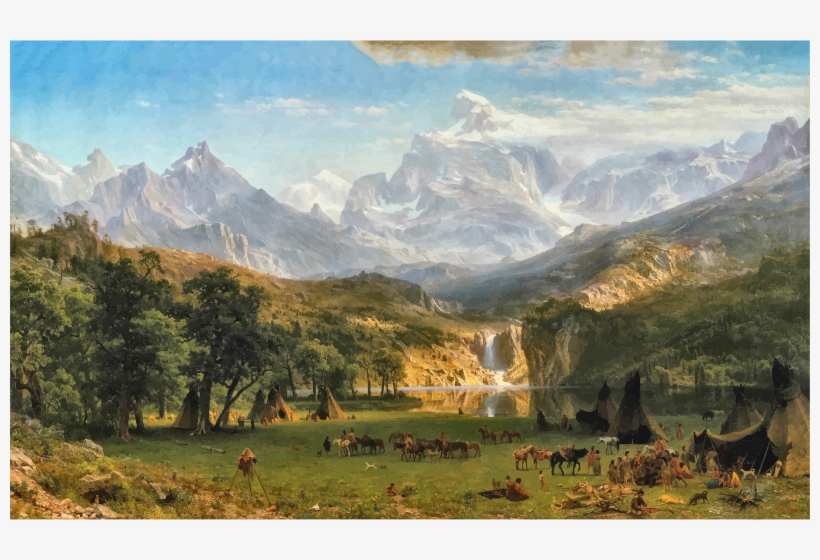 Medium Image - Albert Bierstadt The Rocky Mountains, transparent png #4178532