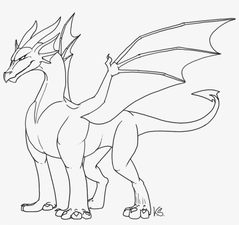 Cool Dragon Drawings For Beginners Dragon Pictures To Colour Free Transparent Png Download Pngkey