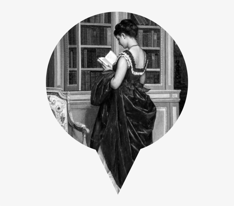 Journal: Woman In Blue Reading By Auguste Toulmouche, transparent png #4179053
