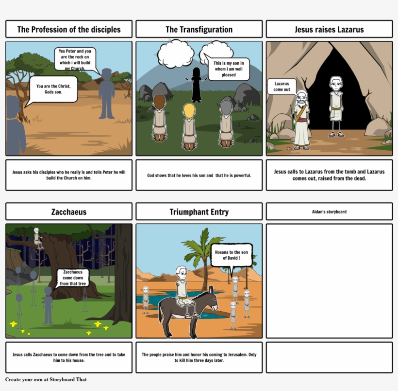 Stroy - Jesus Raise Lazarus Storyboard, transparent png #4179630