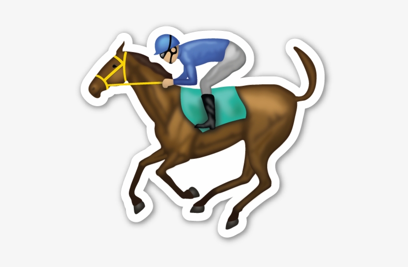 Horse Racing - Horse Racing Emoji Png, transparent png #4179838