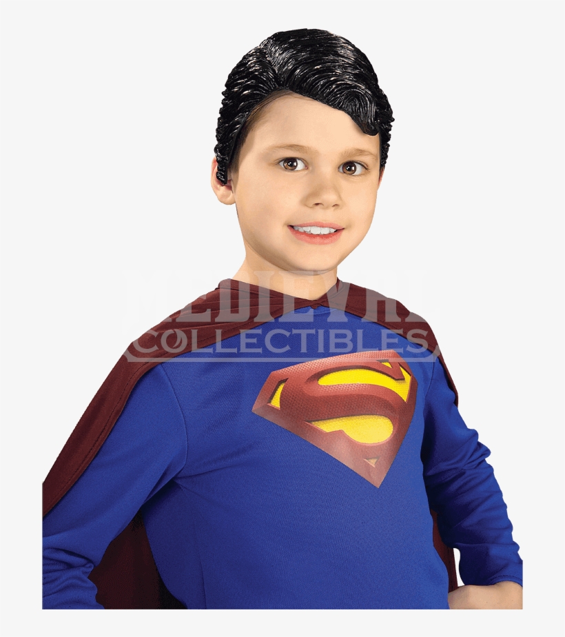 Kids Deluxe Superman Vinyl Wig - Superman Deluxe Boys Vinyl Wig, transparent png #4179931