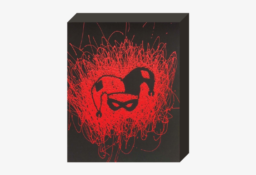 Dc Comics, Paint Splatter Canvas, "harley Quinn" Face - Frame Harley Quinn Painting, transparent png #4179959