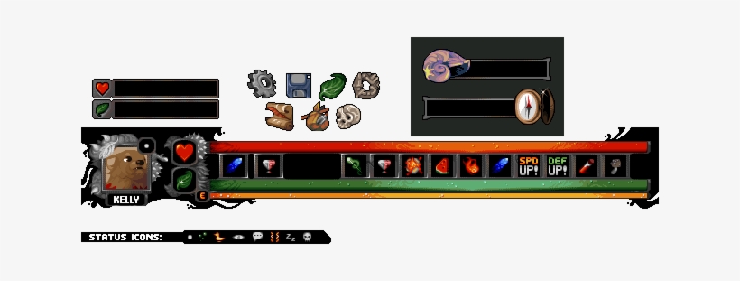 Terra - Hud - Pixel Art Game Hud, transparent png #4180423