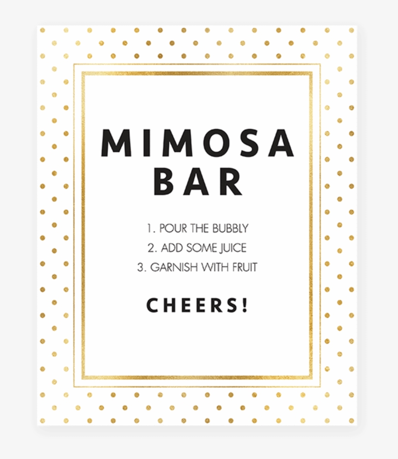 Gold Glitter Printable Mimosa Sign By Littlesizzle - Baby Shower - Free ...