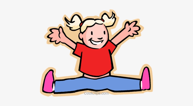 Little Girl Jumping For Joy Royalty Free Vector Clip - Joy Clipart, transparent png #4180934