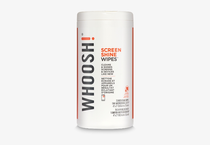 Whoosh Screen Shine Wipes - Whoosh 1fg20wpenfr Screen Clean Wipes W/ 1 Mini Cloth, transparent png #4181898