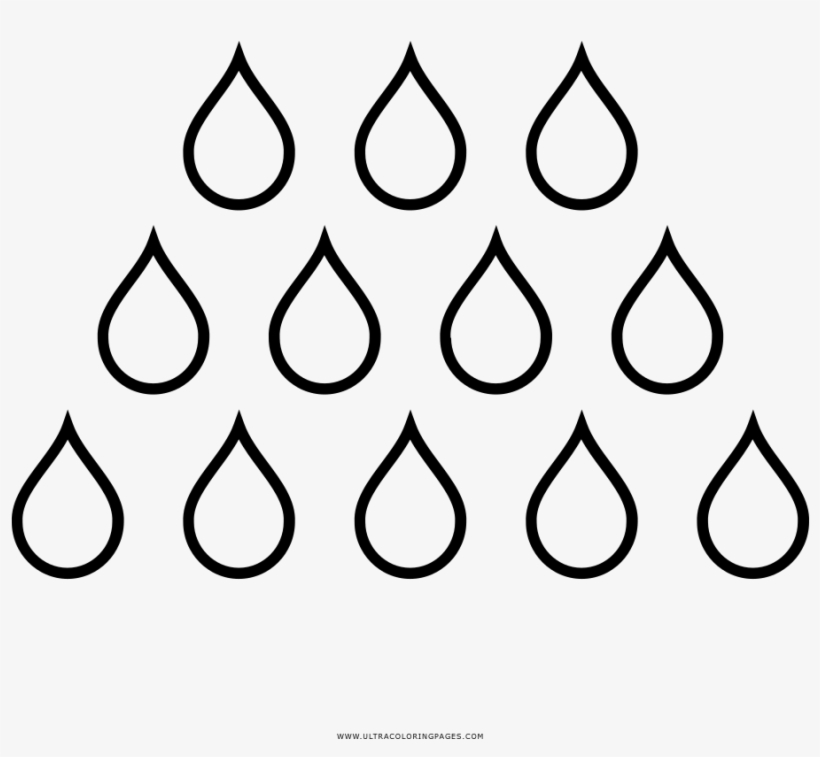 Drops Coloring Page - Line Art, transparent png #4181922