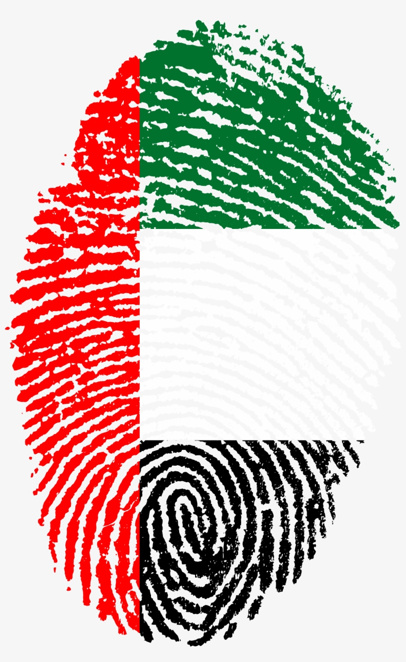 United Arab Emirates Flag 654787 - Uae Flag Fingerprint, transparent png #4182181