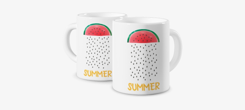 Photo Mug Taza A Color Watermelon Rain - Mug, transparent png #4182384