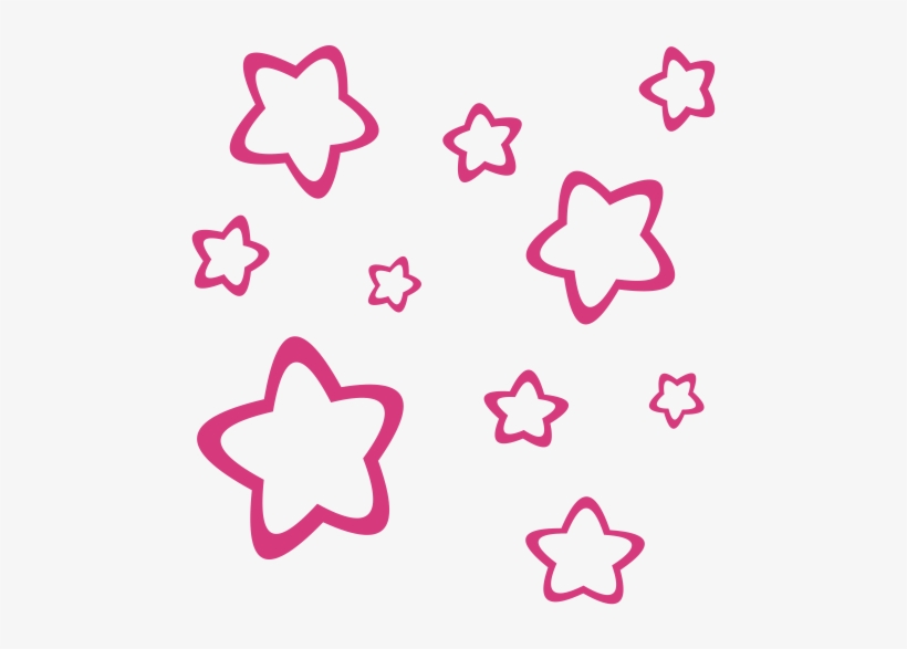 Pegatina Hello Kitty Estrellas Vinilo - Estrellas Fucsia Png, transparent png #4182580