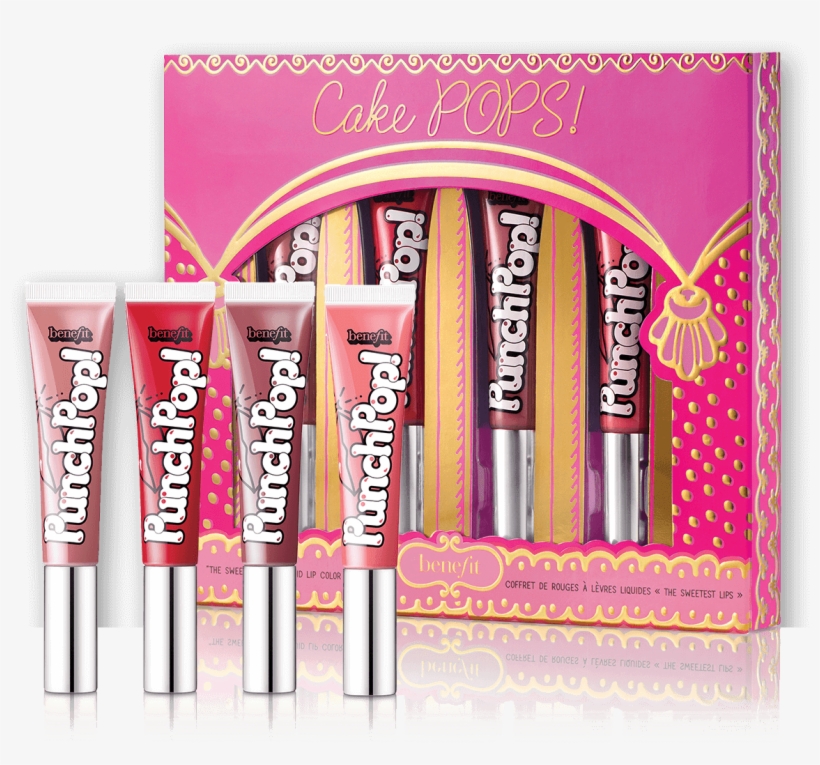 Cake Pops Value Holiday Set Includes 4 Punch Pop Liquid - Benefit Cosmetics Benefit Punch Pop! Liquid Lip Color, transparent png #4183307
