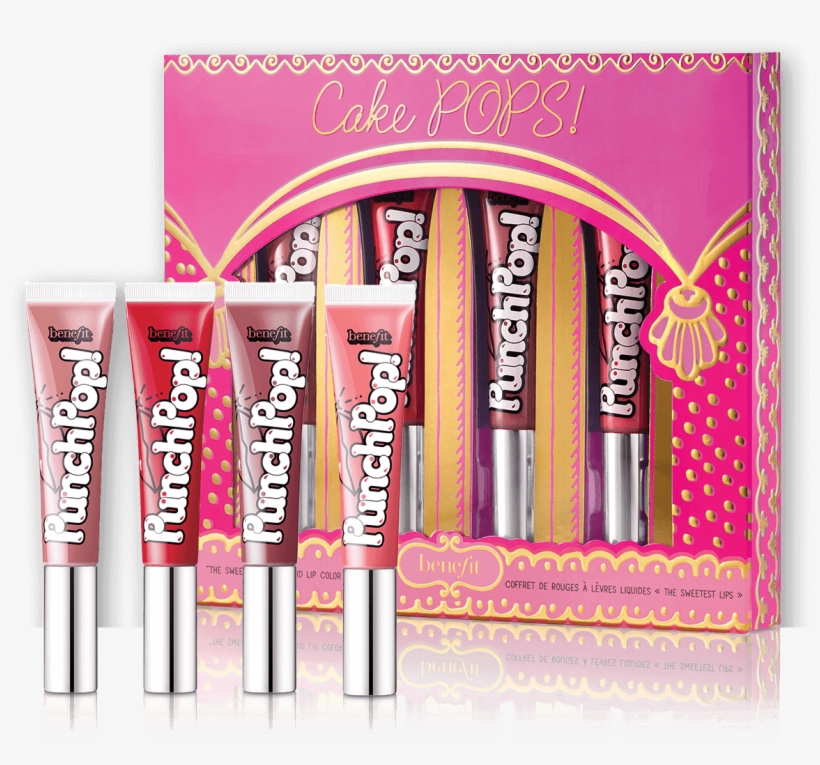 Cake Pops Value Holiday Set Includes 4 Punch Pop Liquid - Benefit Cosmetics Benefit Punch Pop! Liquid Lip Color, transparent png #4183307
