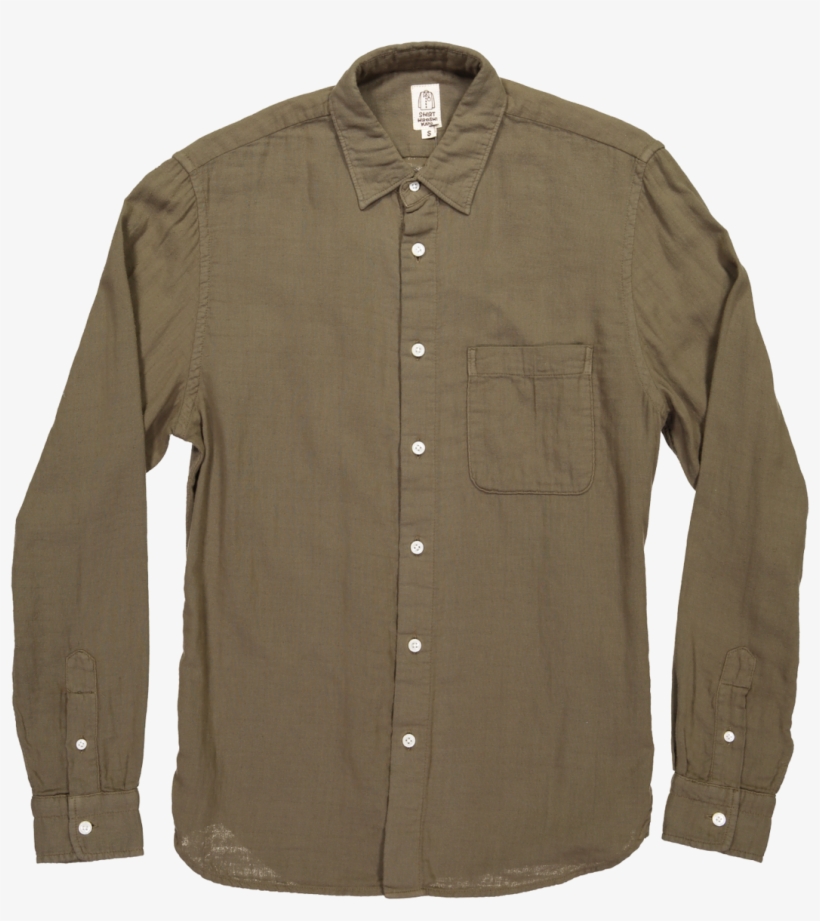Gauze Ls Shirt, Military Green, transparent png #4183436