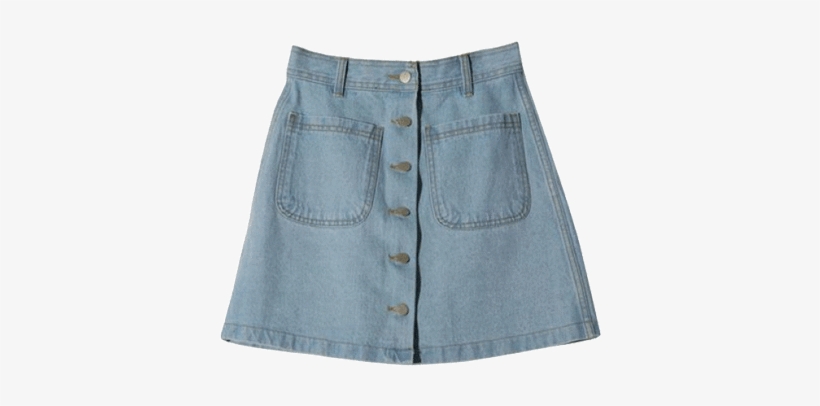 High Waist Denim Pocket Mini Skirt - Skirt, transparent png #4184034