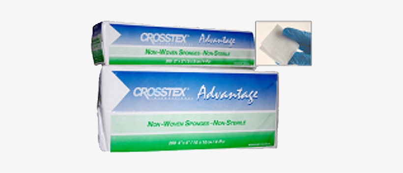 Non-woven Gauze 4″x4″ - Crosstex All Gauze Premium Non-sterile Sponges - Sponge,, transparent png #4184350