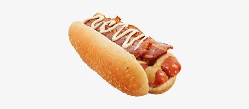 Perro Mixto - Hot Dog Con Tocino Y Queso, transparent png #4185014